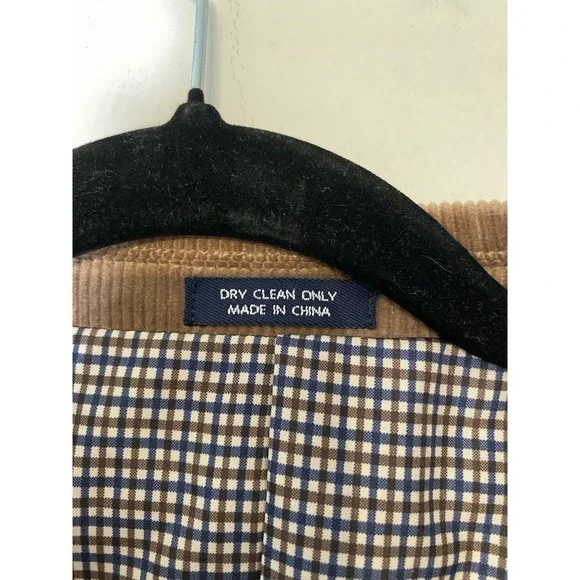 Mens Saddlebred 44S Brown Corduroy Blazer Sport Coat Cotton 2 Button Preppy - Picture 5 of 14